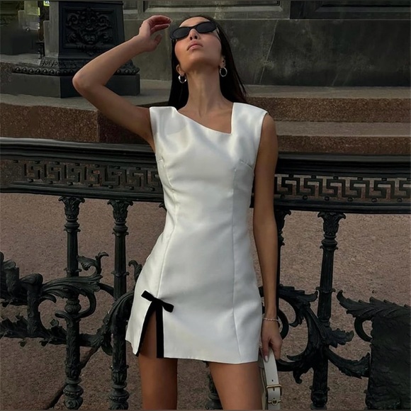 Commense Satin‎ Tank Dress For Women white size XS - Picture 2 of 7